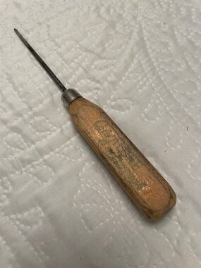 Vintage Wooden Handle Ice Pick Advertising Ice Service Collectible Memorabilia